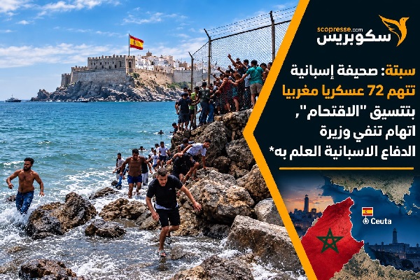 صحيفة إسبانية تتهم 72 عسكريا مغربيا بتنسيق الاقتحام الجماعي لمدينة سبتة