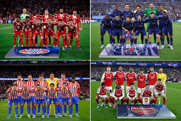 أضلع المربع الذهبي لدوري ابطال أوروبا تكتمل بتأهل بايرن مونيخ الألماني وارسنال الانجليزي