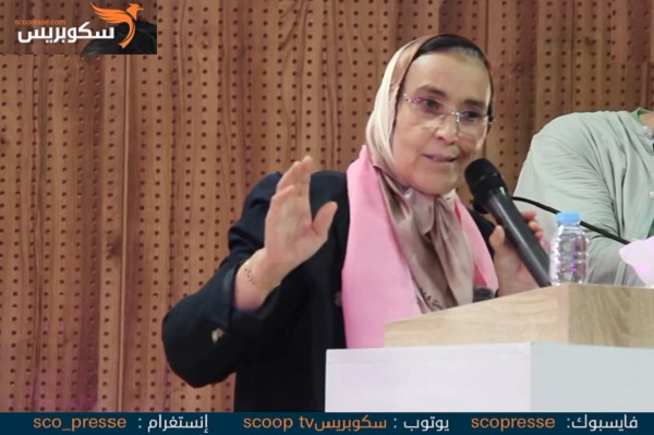 خديجة الزومي رئيسة منظمة المرأة الاستقلالية تنتقد بشدة مستوى التنمية بجهة كلميم واد نون 